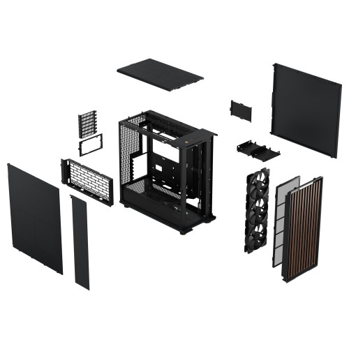 Fractal Design FD-C-NOR1X-01 carcasa de ordenador Midi Tower Negro, Carbón vegetal - Imagen 21