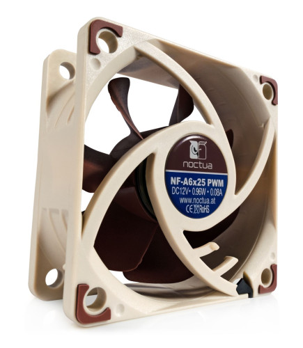 NOCTUA VENTILADOR CAJA NF-A6X25 PWM, 60MM FAN, 60X60X25MM, 12V, 3000RPM/2300RPM/550RPM, 19,3 DB(A), 29,2 M3/H, 2,18 MM H2O, 4 PINES - Imagen 3