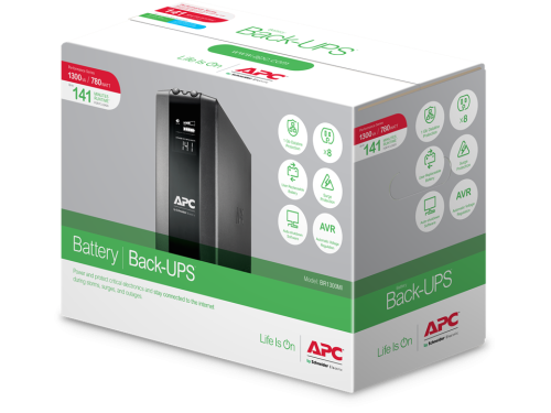 APC BR1300MI sistema de alimentación ininterrumpida (UPS) Línea interactiva 1,3 kVA 780 W 8 salidas AC - Imagen 8