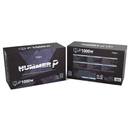 NOX Hummer P 1000W unidad de fuente de alimentación 24-pin ATX ATX Negro - Imagen 11