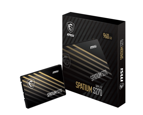 MSI SPATIUM S270 SATA 2.5 960GB unidad de estado sólido 2.5" Serial ATA III 3D NAND