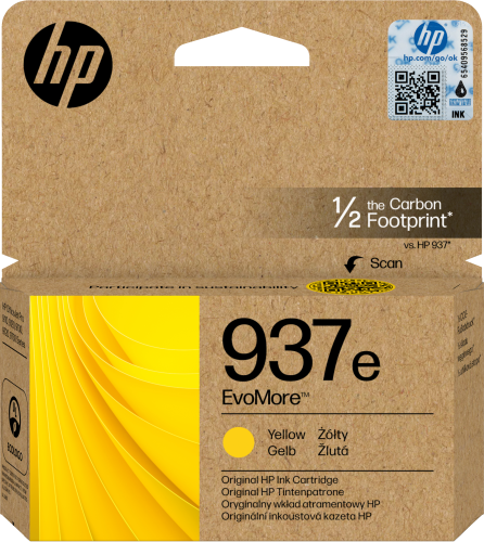 HP Cartucho de Tinta Original EvoMore 937e amarilla