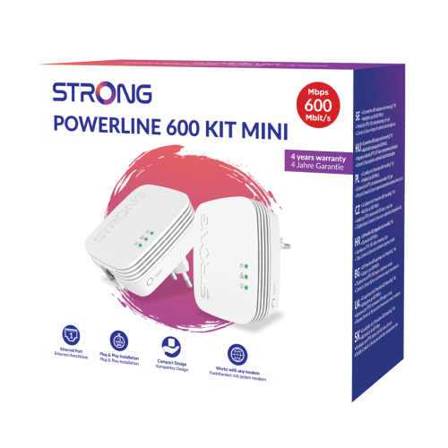 Strong POWERL600DUOMINI adaptador de red PowerLine 600 Mbit/ - Imagen 9