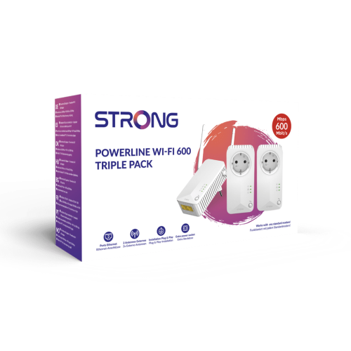 Strong Powerline WiFi 600 Triple Pack V2 600 Mbit/s Ethernet - Imagen 3