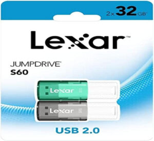 LEXAR 2X32GB PACK JUMPDRIVE S60 USB 2.0 FLASH DRIVE