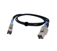 QNAP CAB-PCIE10M-8644-4X cable Serial Attached SCSI (SAS) 1 m Negro