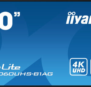 MONITOR IIYAMA 50" 3840X2160, UHD, 500CD/M2, LANDSCAPE PORTRAIT, MM 2X 10W, 3X HDMI, USB 2.0 X2, WIFI, LAN, MEDIA PLAY USB, CONTROL LAN / RS232C, IISIGNAGE2 (CMS/DMS), E-SHARE,ANDROID 11 OS, 24/7,VESA MOUNT 300X400(SOPORTE PARED INCLUIDO) (LH5060UHS-