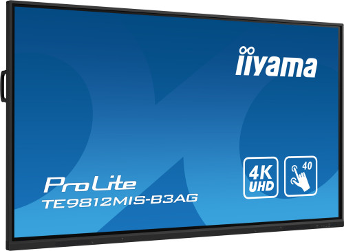 iiyama TE9812MIS-B3AG pantalla de señalización Diseño de quiosco 2,49 m (98") LCD Wifi 400 cd / m² 4K Ultra HD Negro Pantalla táctil Procesador incorporado Android 11 24/7 - Imagen 5
