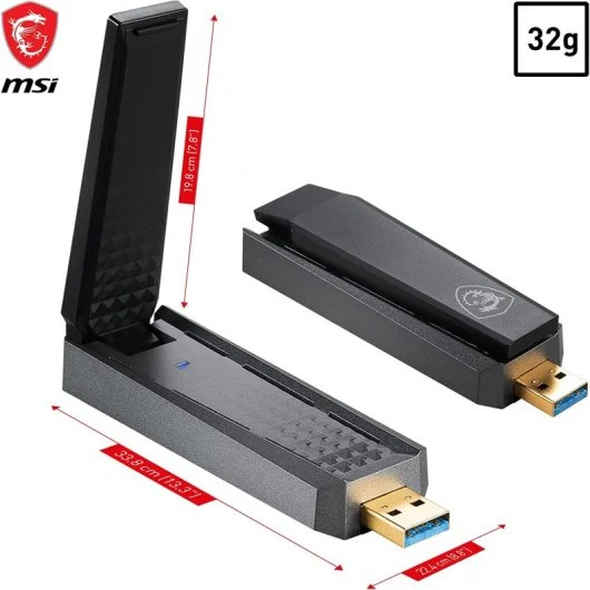 TARJETA DE RED MSI AX1800,WIFI (USB) - Imagen 3