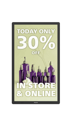 Philips Signage Solutions 25BDL4150I/00 pantalla de señalización Pantalla plana para señalización digital 64,3 cm (25.3") Wifi Negro Procesador incorporado Android 11