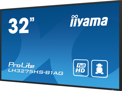 iiyama ProLite Pantalla plana para señalización digital 81,3 cm (32") LCD Wifi 500 cd / m² Full HD Negro Procesador incorporado Android 11 24/7 - Imagen 4