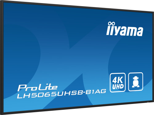 MONITOR IIYAMA 50" , UHD VA PANEL, HAZE 25%, 800CD/M, HORIZ Y VERT, SIGNAL FAILOVER, MM 2X 10W, HDMI 2X, DP, USB 2.0 X2, WIFI, LAN, MEDIA PLAY USB PORT, CONTROL LAN / RS232C, IISIGNAGE2 (CMS/DMS), E-SHARE, ANDROID 11 OS, 24/7 OPERATION, VESA (400X - Imagen 7
