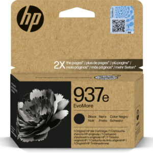 HP Cartucho de Tinta Original EvoMore 937e negra