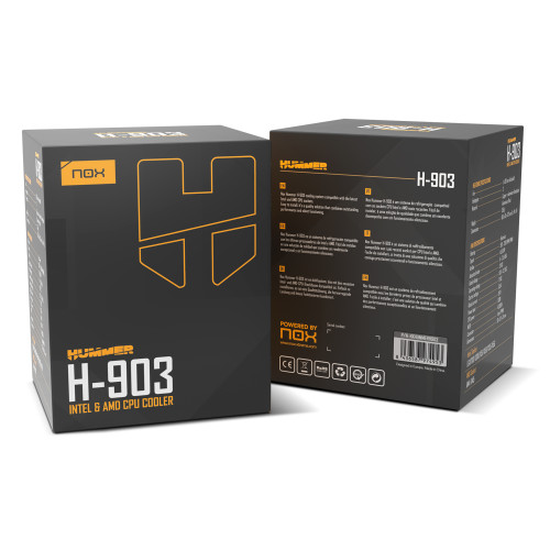 NOX Hummer H-903 Procesador Refrigerador de aire 9,2 cm Negro - Imagen 8