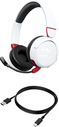 HyperX Cloud Mini: auriculares gaming inalámbricos (blanco) - Imagen 7