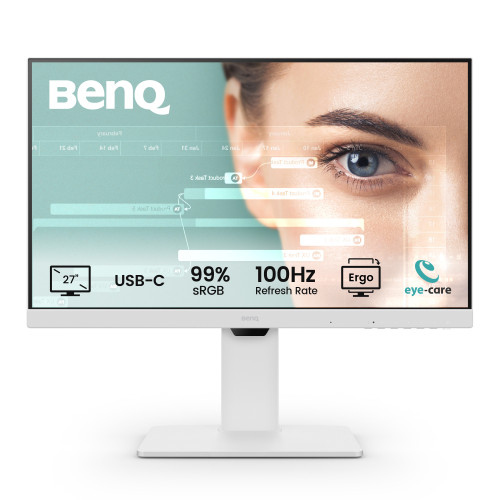 MONITOR BENQ GW2786TC 27” IPS 1080P, FHD, USB-C (65W), 100HZ, EYE-CARE, ERGONÓMICO, HUB USB, 99% SRGB, HDMI, DP, TÜV, BLANCO
