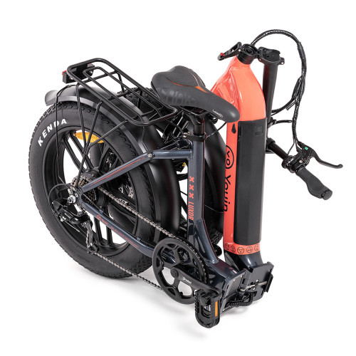 EBIKE LUXOR - URBAN - FAT 20” X 4 - BAT. INTEGRADA Y EXTRAIBLE - NEGRO/CORAL - Imagen 4