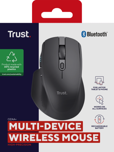 Trust Ozaa+ ratón Oficina mano derecha RF Wireless + Bluetoo - Imagen 9