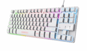 Trust GXT 833W Thado teclado Juego USB QWERTY Español Blanco