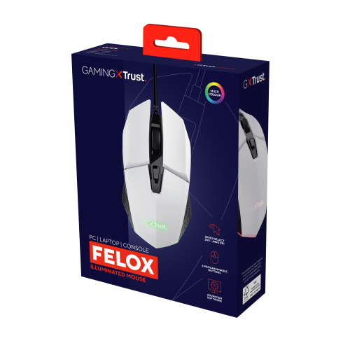Trust GXT 109W Felox ratón Juego mano derecha USB tipo A - Imagen 7