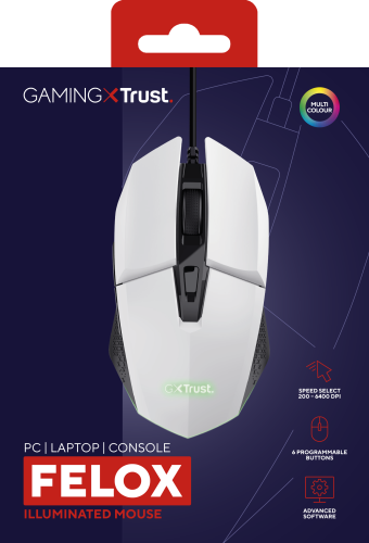 Trust GXT 109W Felox ratón Juego mano derecha USB tipo A - Imagen 8