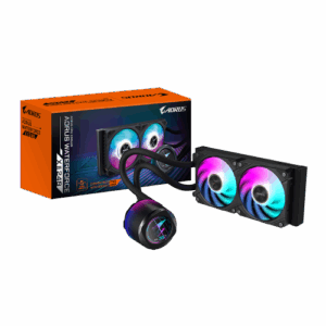 GIGABYTE Refrigeración líquida AIO AORUS WATERFORCE X II 240 para CPU - 2 ventiladores ARGB de 120 mm, pantalla LCD a todo color, mecanismo de bloqueo magnético, DAISY-CHAIN, compatible con Intel LGA 1700 y AMD AM5, garantía de 6 años