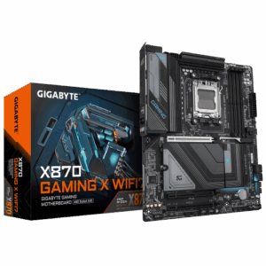 GIGABYTE Placa Base X870 GAMING X WIFI7 - Compatible con CPUs AMD Ryzen 9000, 16+2+2 fases VRM, hasta 8000MHz DDR5 (OC), 1xPCIe 5.0 + 3xM.2, Wi-Fi 7, LAN 2.5GbE, USB 3.2 Gen 2x2
