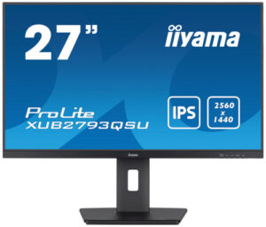 IIYAMA PANTALLA 27" IPS WQHD CON SOPORTE AJUSTABLE EN ALTURA Y FRECUENCIA DE ACTUALIZACIÓN DE 100HZ