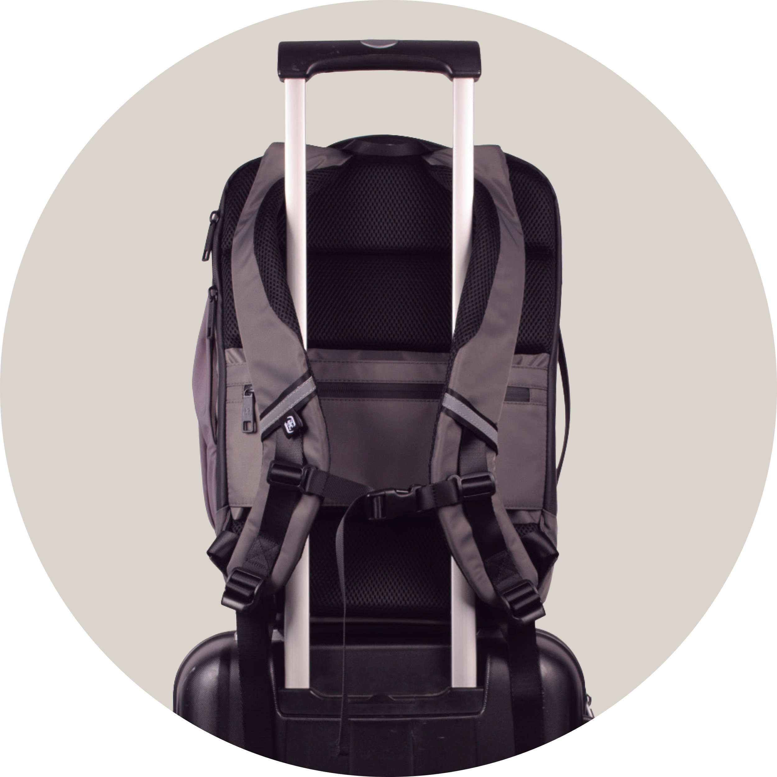 MOCHILA PARA PORTATIL 15" EXECUTIVE OXFBAG RPET GRIS OXFORD 400191412 - Imagen 4