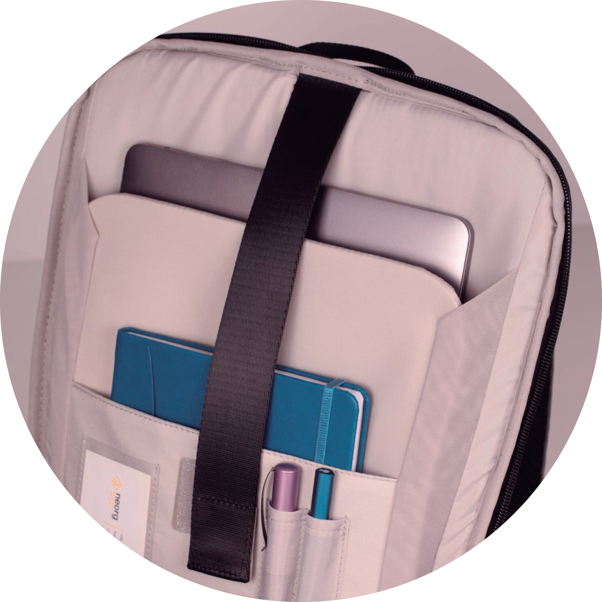 MOCHILA PARA PORTATIL 15" EXECUTIVE OXFBAG RPET GRIS OXFORD 400191412 - Imagen 7