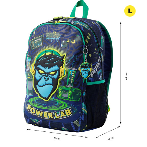 MOCHILA MORRAL KONG LAB L TOTTO MJ04KLB003-2410-8JDL - Imagen 3