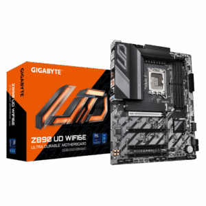 GIGABYTE Placa base Z890 UD WIFI6E - Compatible con CPUs Intel Core Ultra (Serie 2), VRM de 12+1+2 fases, hasta 8800MHz DDR5 (OC), 1xPCIe 5.0 + 2xPCIe 4.0, Wi-Fi 6E, LAN 2.5GbE, USB 4