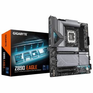 GIGABYTE Z890 EAGLE Placa Base - Compatible con CPUs Intel Core Ultra (Serie 2), VRM de 14+1+2 fases, hasta 8800MHz DDR5 (OC), 1x PCIe 5.0 M.2 + 3x PCIe 4.0 M.2, LAN de 2,5GbE, USB4