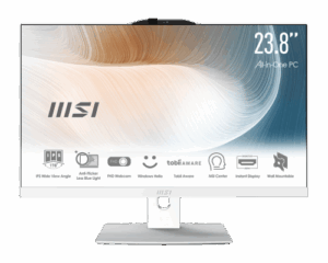MSI Modern AM242P 12M Intel® Core™ i5 i5-1235U 60,5 cm (23.8") 1920 x 1080 Pixeles PC todo en uno 16 GB DDR4-SDRAM 512 GB SSD FreeDOS Wi-Fi 6E (802.11ax) Negro