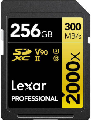 LEXAR 256GB PROFESSIONAL 2000X SDXC UHS-II CARDS, UP TO