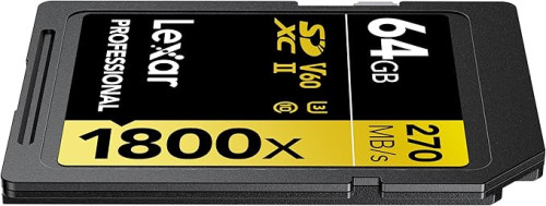 LEXAR 64GB PROFESSIONAL 1800X SDXC UHS-II CARDS, UP TO 280MB - Imagen 3
