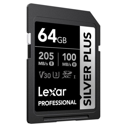 LEXAR 64GB PROFESSIONAL SILVER PLUS SDXC UHS-I CARDS, UP - Imagen 2
