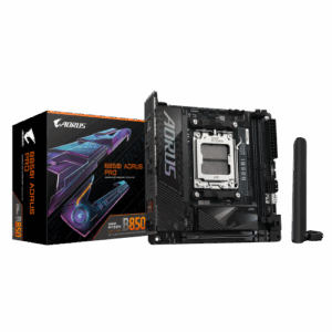 GIGABYTE B850I AORUS PRO Placa Base - Compatible con procesadores AMD Ryzen Serie 9000, VRM digital de 8+2+1 fases, hasta 8400MHz DDR5 (OC), 1xPCIe 5.0 + 1xPCIe 4.0 M.2, 2.5LAN, WIFI 7, USB 3.2 Gen 2