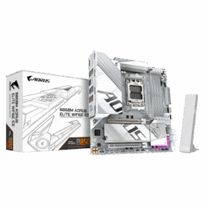 GIGABYTE B850M AORUS ELITE WIFI6E ICE Placa Base - Procesadores AMD Ryzen Serie 9000, 12+2+1 fases VRM digitales, hasta 8200MHz DDR5 (OC), 1xPCIe 5.0 + 1xPCIe 4.0 M.2, LAN 2.5, WIFI 7, USB 3.2 Gen 2