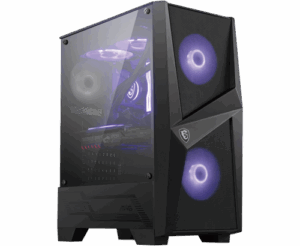 CAJA MSI MAG FORGE 100M,3x2.5"+2x3.5”,3x120MM (RGB) +1x120MM,2xUSB3.2+AUDIO+MICRO,MID-TOWER,NEGRA