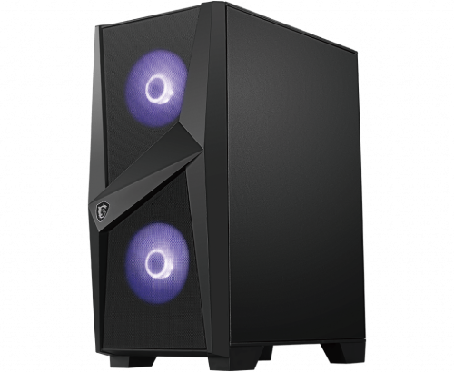 CAJA MSI MAG FORGE 100M,3x2.5"+2x3.5”,3x120MM (RGB) +1x120MM,2xUSB3.2+AUDIO+MICRO,MID-TOWER,NEGRA - Imagen 4