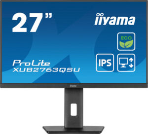 iiyama ProLite XUB2763QSU-B1 pantalla para PC 68,6 cm (27") 2560 x 1440 Pixeles Full HD LED Negro