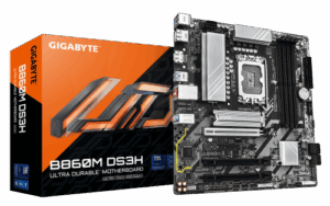 GIGABYTE B860M DS3H Placa base - CPUs Intel Core Ultra, VRM de 5+1+2+1 fases, hasta 9066MHz DDR5, 1xPCIe 5.0 + 1xPCIe 4.0 M.2, LAN 2,5 GbE, USB 3.2 Gen 2