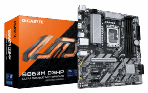 GIGABYTE B860M D3HP Placa base - CPUs Intel Core Ultra, VRM de 4+1+2+1 fases, hasta 9066MHz DDR5, 2xPCIe 4.0 M.2, LAN GbE, USB 3.2 Gen 1