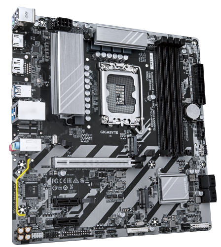 GIGABYTE B860M D3HP Placa base - CPUs Intel Core Ultra, VRM de 4+1+2+1 fases, hasta 9066MHz DDR5, 2xPCIe 4.0 M.2, LAN GbE, USB 3.2 Gen 1 - Imagen 4