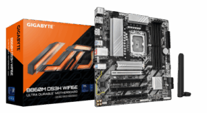 GIGABYTE B860M DS3H WIFI6E Placa base - CPUs Intel Core Ultra, VRM de 5+1+2+1 fases, hasta 9066MHz DDR5, 1xPCIe 5.0 + 1xPCIe 4.0 M.2, LAN 2,5 GbE, WIFI 6E, USB 3.2 Gen 2