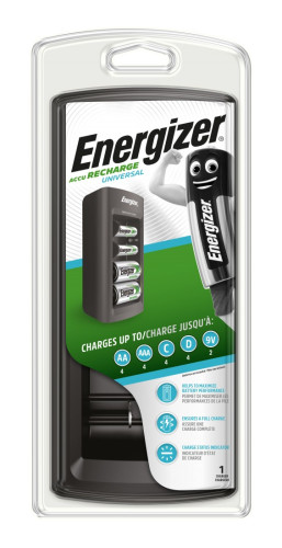 CARGADOR UNIVERSAL PILAS RECARGABLES AA/AAA/C/D/9V ENERGIZER