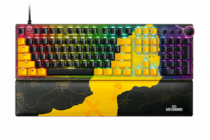 Razer Huntsman V2, PUBG: BATTLEGROUNDS Edition teclado Juego USB QWERTY Inglés de EE. UU. Negro, Amarillo