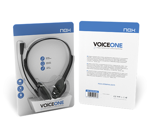 NOX Voice One Auriculares Alámbrico Diadema Llamadas/Música Negro - Imagen 3