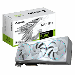 GIGABYTE AORUS GeForce RTX 5080 MASTER ICE 16G Tarjeta Gráfica - 16GB GDDR7, 256 bits, PCI-E 5.0, 2805MHz Core Clock, 3 x DP 2.1a, 1 x HDMI 2.1b, NVIDIA DLSS 4, GV-N5080AORUSM ICE-16GD
